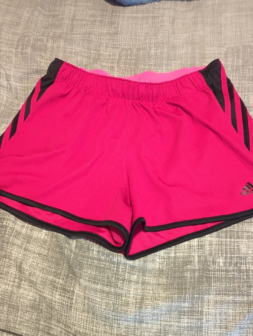 adidas Women's Hot Pink Athletic Shorts with Black Trim